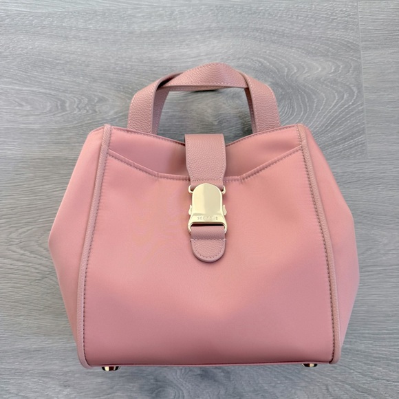 🆕 Senreve Rose Pink & Gold Strati Shopper with Removable Leather Shoulder Strap - Picture 2 of 16